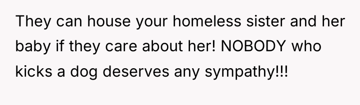They can house your homeless sister and her baby if...