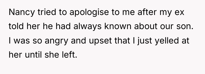 Nancy tried to apologise to me after my ex told...