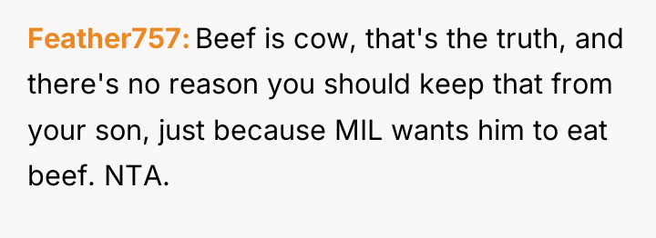 Feather757 Beef is cow, that's the truth, and there's no...