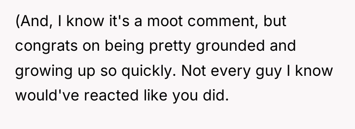(And, I know it's a moot comment, but congrats on...