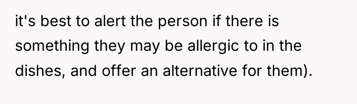 it's best to alert the person if there is something...