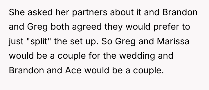 She asked her partners about it and Brandon and Greg...