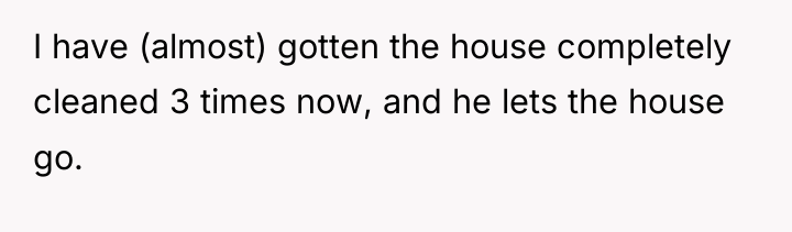 I have (almost) gotten the house completely cleaned 3 times...