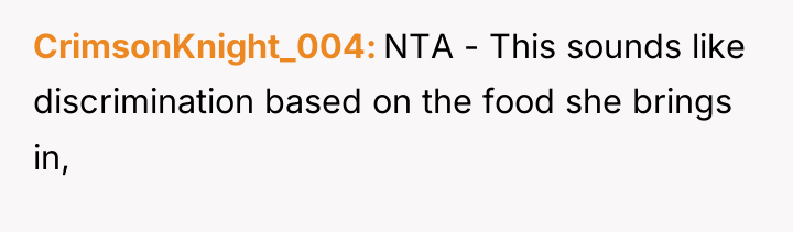 CrimsonKnight_004 NTA - This sounds like discrimination based on the...