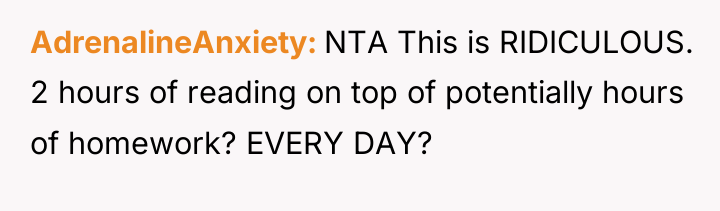 AdrenalineAnxiety NTA This is RIDICULOUS. 2 hours of reading on...