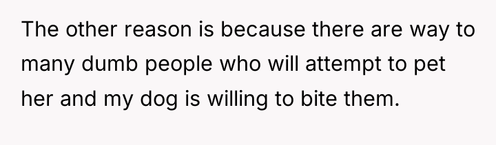 The other reason is because there are way to many...