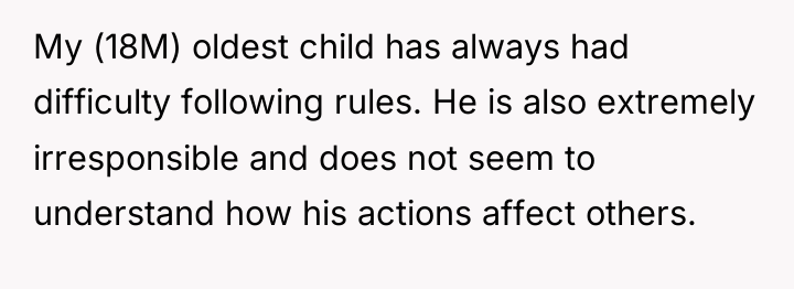 My (18M) oldest child has always had difficulty following rules....