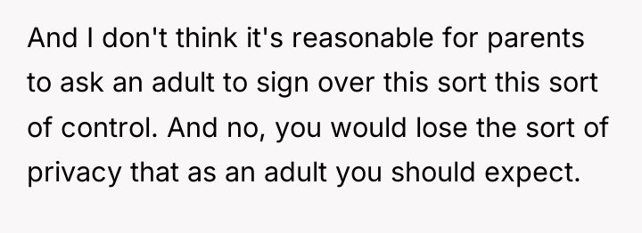 And I don't think it's reasonable for parents to ask...
