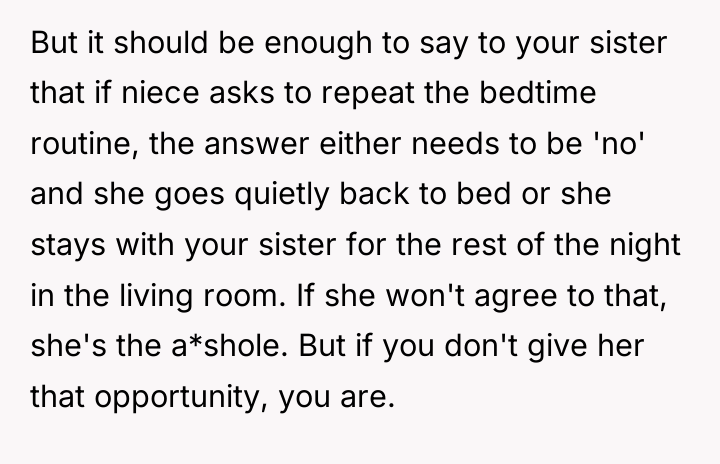 But it should be enough to say to your sister...