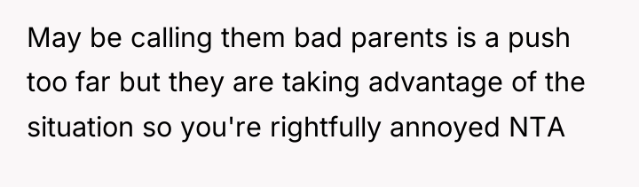 May be calling them bad parents is a push too...