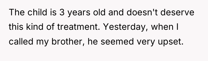 The child is 3 years old and doesn't deserve this...
