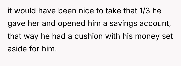 it would have been nice to take that 1/3 he...
