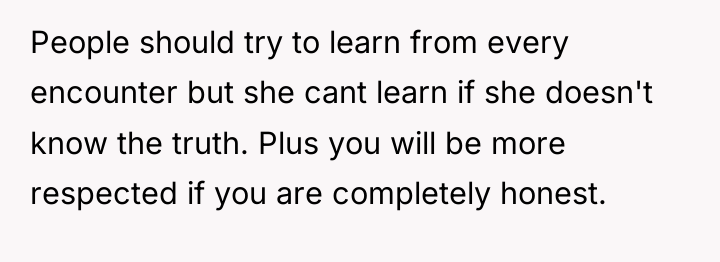 People should try to learn from every encounter but she...