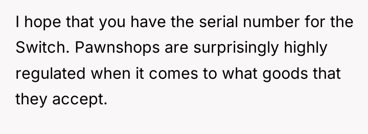 I hope that you have the serial number for the...
