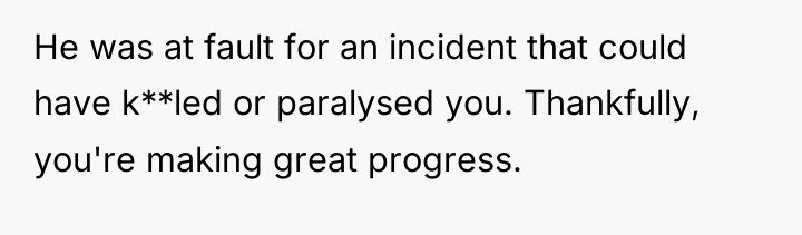 He was at fault for an incident that could have...