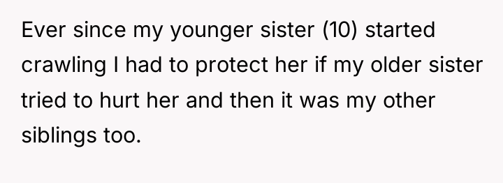 Ever since my younger sister (10) started crawling I had...
