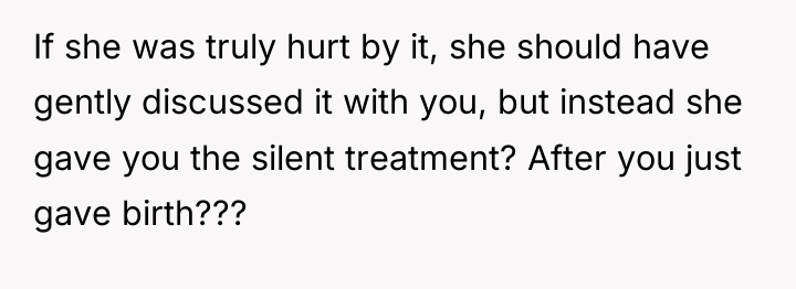 If she was truly hurt by it, she should have...