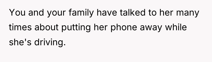 You and your family have talked to her many times...