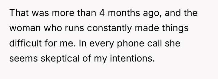 That was more than 4 months ago, and the woman...