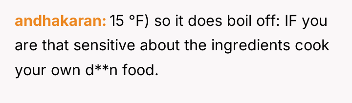 andhakaran 15 °F) so it does boil off: IF you...