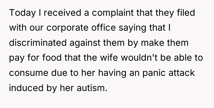 Today I received a complaint that they filed with our...