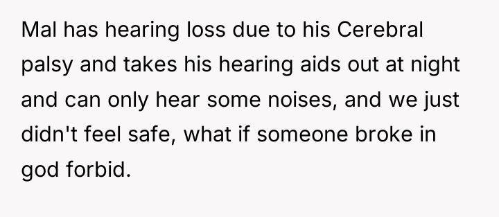 Mal has hearing loss due to his Cerebral palsy and...