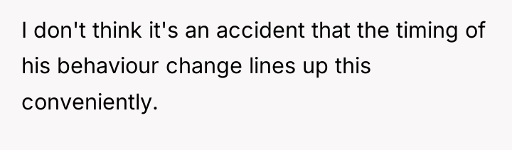 I don't think it's an accident that the timing of...