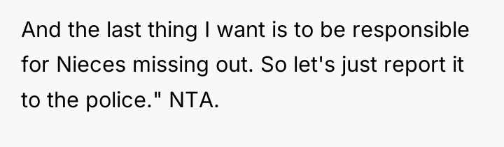 And the last thing I want is to be responsible...
