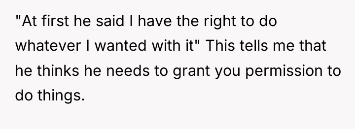 "At first he said I have the right to do...
