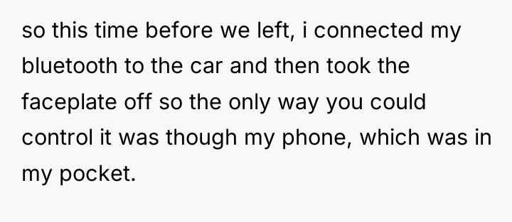 so this time before we left, i connected my bluetooth...