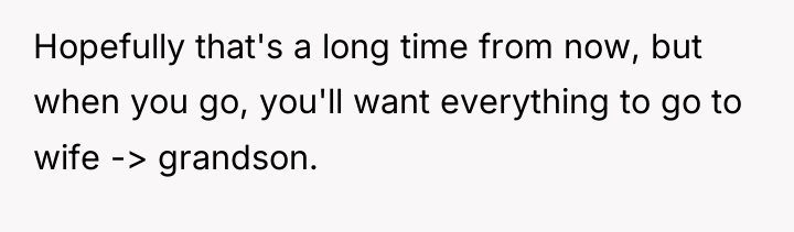 Hopefully that's a long time from now, but when you...