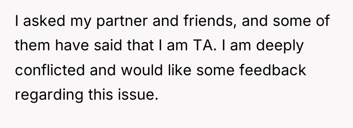 I asked my partner and friends, and some of them...