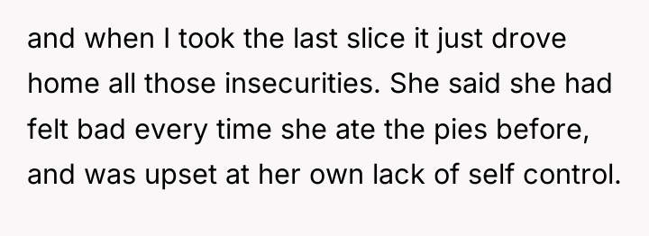 and when I took the last slice it just drove...