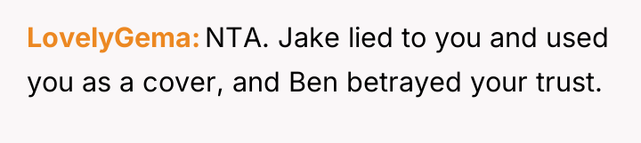 LovelyGema NTA. Jake lied to you and used you as...