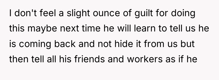I don't feel a slight ounce of guilt for doing...