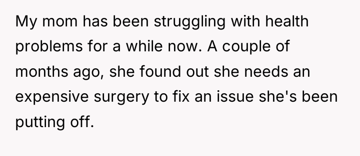 My mom has been struggling with health problems for a...