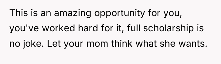This is an amazing opportunity for you, you've worked hard...