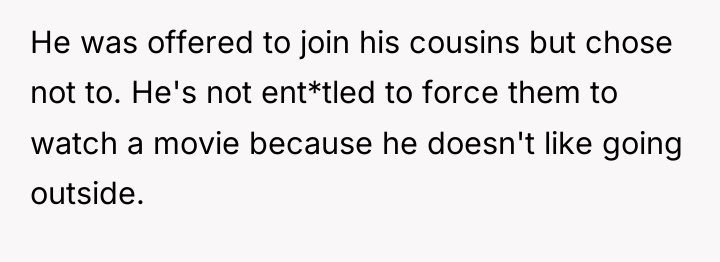 He was offered to join his cousins but chose not...