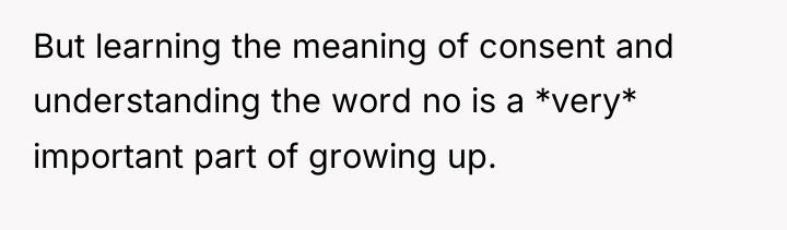 But learning the meaning of consent and understanding the word...