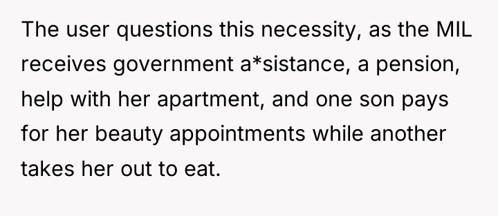 The user questions this necessity, as the MIL receives government...