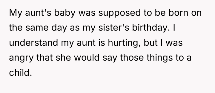 My aunt's baby was supposed to be born on the...