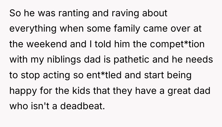 So he was ranting and raving about everything when some...