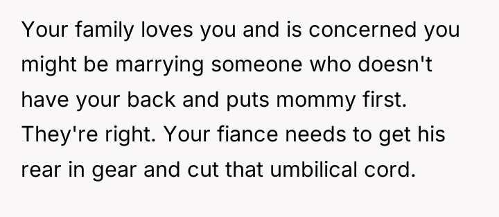 Your family loves you and is concerned you might be...