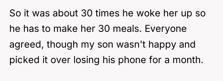So it was about 30 times he woke her up...