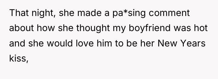 That night, she made a pa*sing comment about how she...