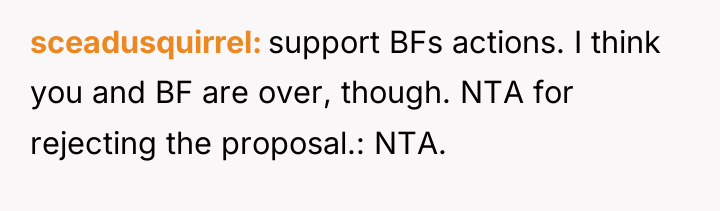 sceadusquirrel support BFs actions. I think you and BF are...
