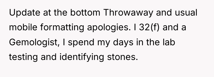 Update at the bottom Throwaway and usual mobile formatting apologies....