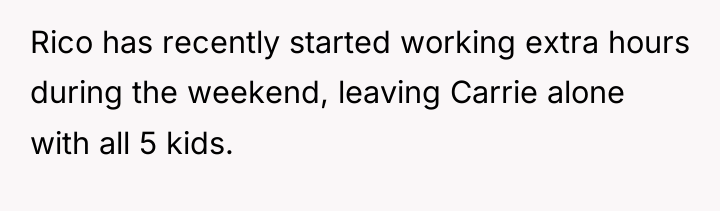 Rico has recently started working extra hours during the weekend,...