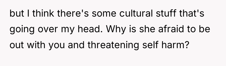 but I think there's some cultural stuff that's going over...