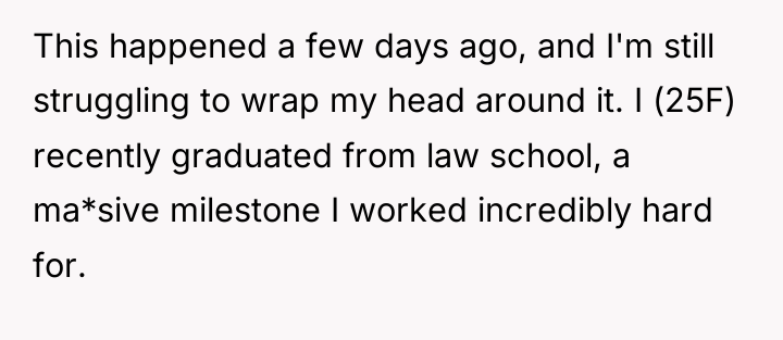 This happened a few days ago, and I'm still struggling...